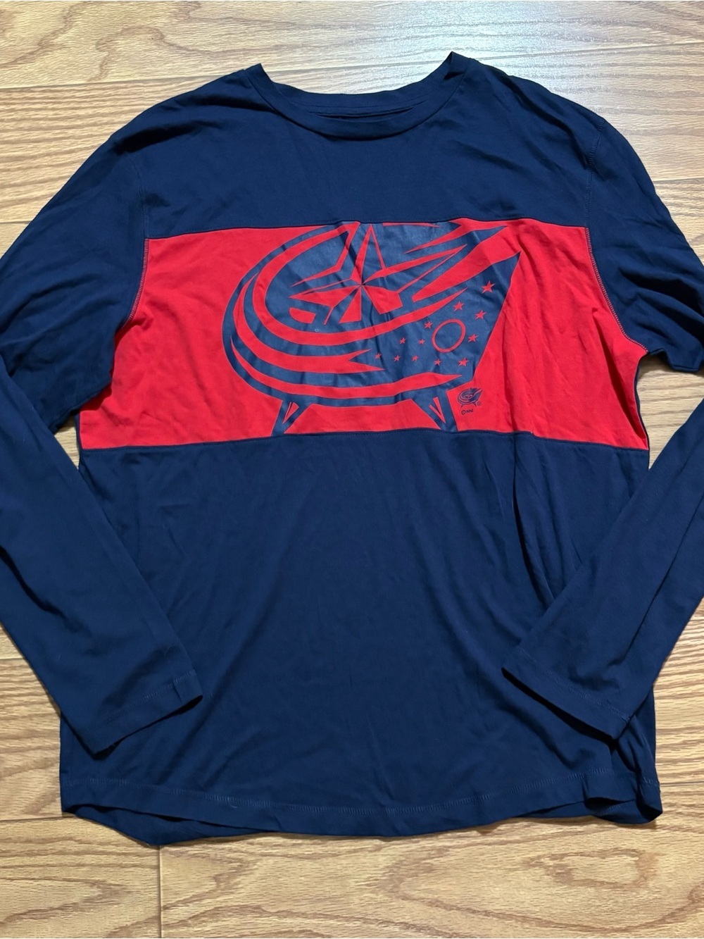 NHL Columbus Blue Jackets CBJ Athletic Long Sleeved Shirt XL